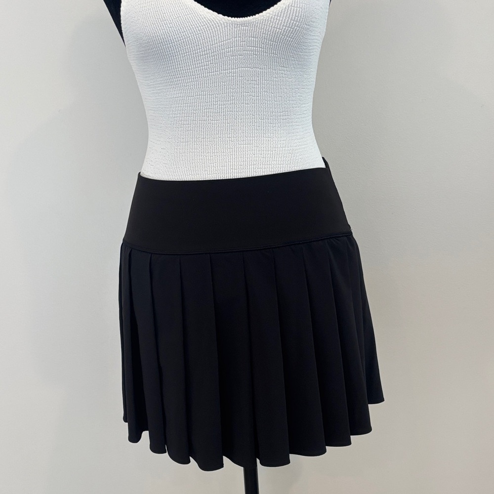 Tennis Black Pleated Skort